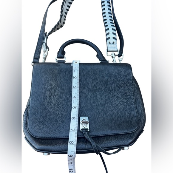 Rebecca Minkoff Darren Leather Satchel Bag Convertible Backpack Black READ - Picture 12 of 14